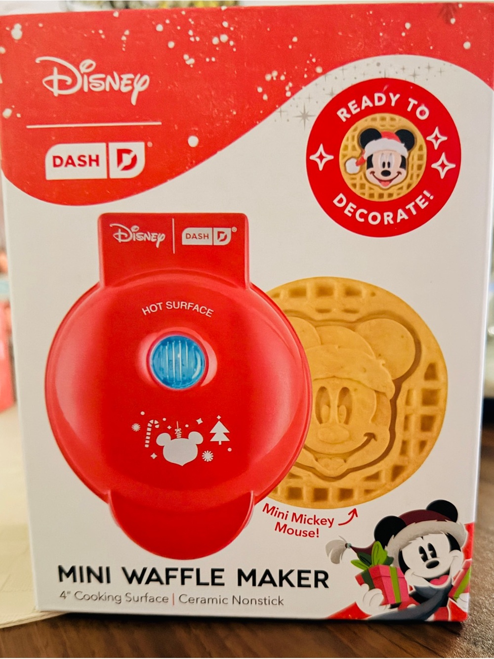 Disney Red Mini Mickey Waffle Maker - Dash Collaboration